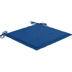 Maison Exclusive Tables Et Chaises De Jardin | - Chaises de jardin lot de 2 avec coussins bleu clair teck massif
