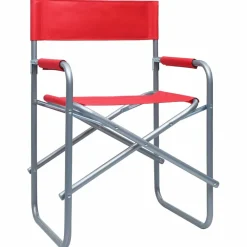 Maison Exclusive Tables Et Chaises De Jardin | - Chaises de metteur en scène lot de 2 acier rouge
