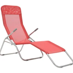 Maison Exclusive - Chaises longues pliables lot de 2 textilène rouge Hot