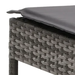Maison Exclusive Tables Et Chaises De Jardin | - Chaises longues lot de 2 avec table et coussins gris poly rotin