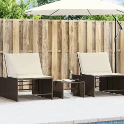 Maison Exclusive Bains De Soleil, Transats Et Hamacs | - Chaises longues lot de 2 taupe bois acacia solide et textilène