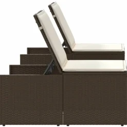Maison Exclusive Bains De Soleil, Transats Et Hamacs | - Chaises longues lot de 2 taupe bois acacia solide et textilène