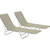 Maison Exclusive Bains De Soleil, Transats Et Hamacs | - Chaises longues lot de 2 avec coussins beige résine tressée