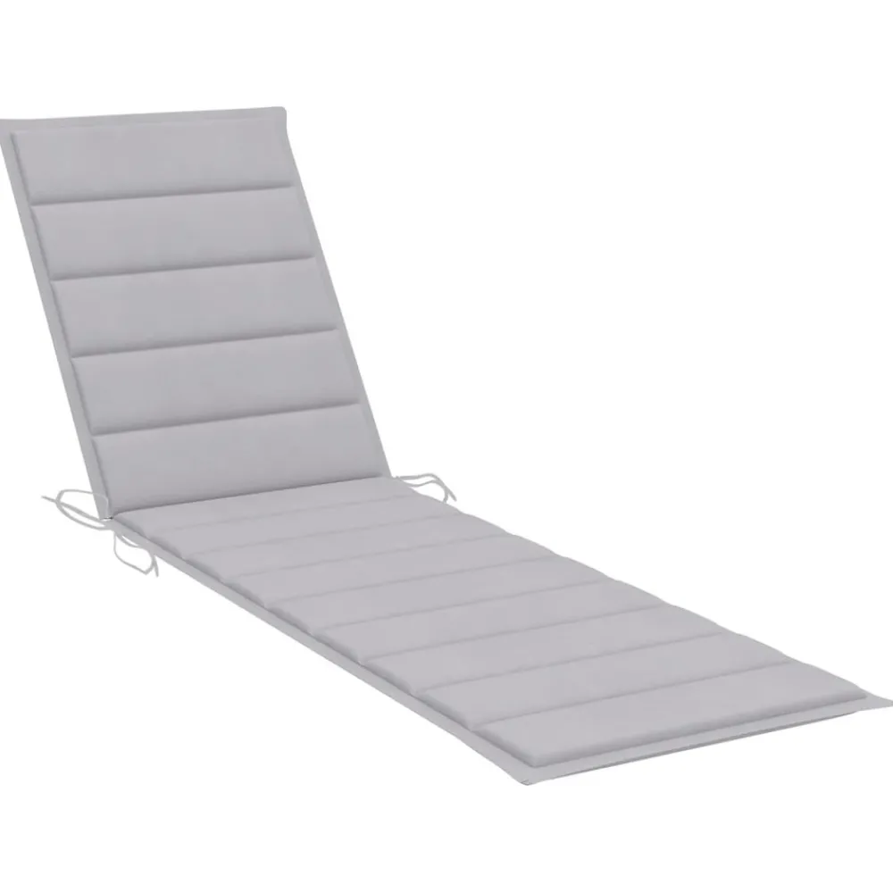 Maison Exclusive - Chaises longues lot de 2 avec coussin gris bois de teck solide Online
