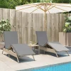 Maison Exclusive - Chaises longues lot de 2 avec table beige résine tressée Discount
