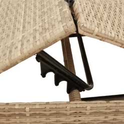 Maison Exclusive - Chaises longues lot de 2 avec table beige résine tressée Discount