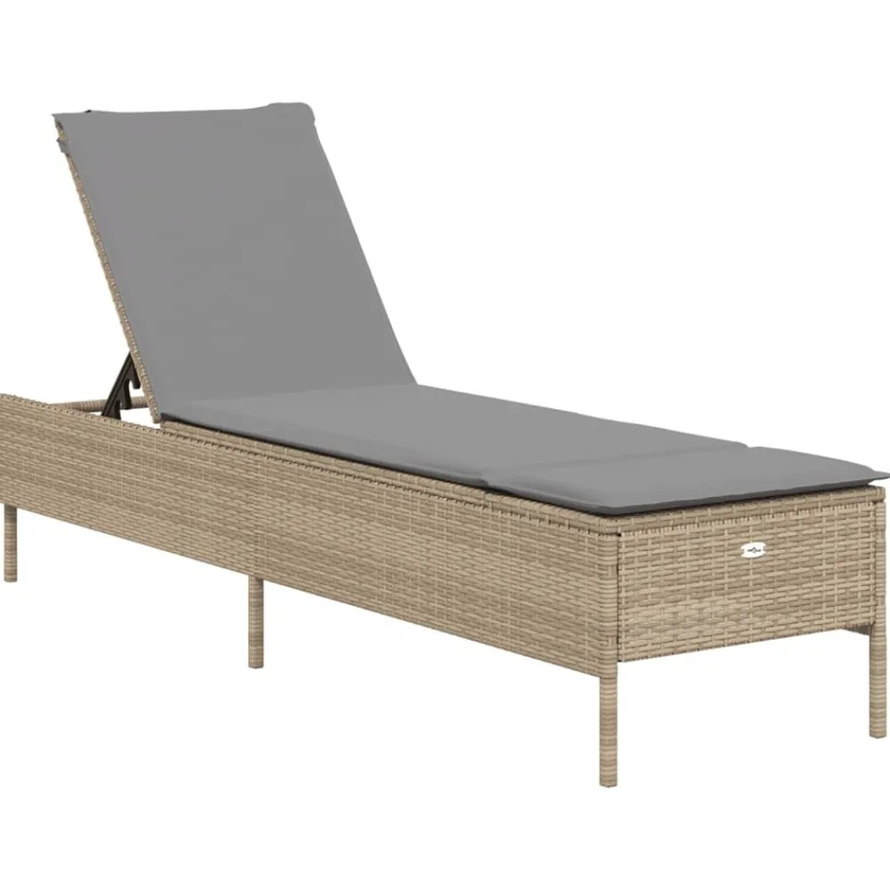 Maison Exclusive Bains De Soleil, Transats Et Hamacs | - Chaises longues avec coussins lot de 2 beige résine tressée