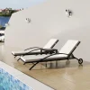 Maison Exclusive Bains De Soleil, Transats Et Hamacs | - Chaises longues avec coussins lot de 2 marron résine tressée