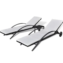 Maison Exclusive Bains De Soleil, Transats Et Hamacs | - Chaises longues avec coussins lot de 2 marron résine tressée