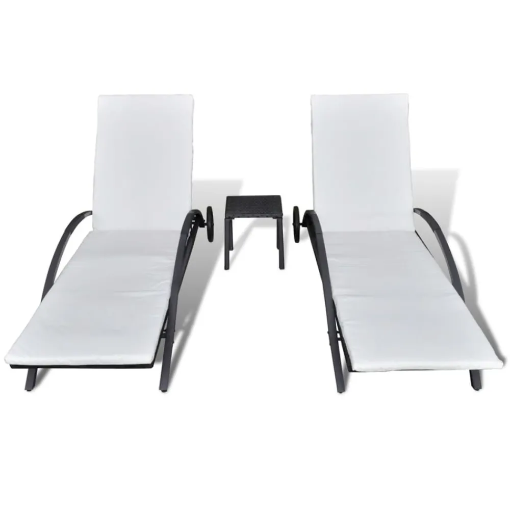 Maison Exclusive Bains De Soleil, Transats Et Hamacs | - Chaises longues avec coussins lot de 2 marron résine tressée