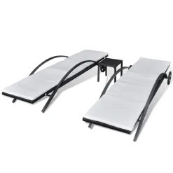 Maison Exclusive Bains De Soleil, Transats Et Hamacs | - Chaises longues avec coussins lot de 2 marron résine tressée