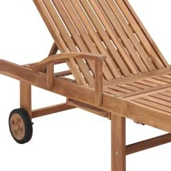 Maison Exclusive Bains De Soleil, Transats Et Hamacs | - Chaises longues lot de 2 et coussin vert vif bois teck solide