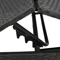 Maison Exclusive - Chaises longues lot de 2 avec table noir résine tressée Online