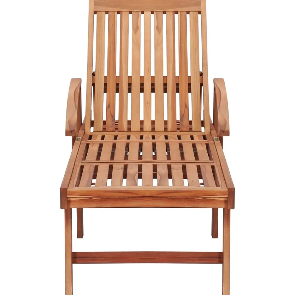 Maison Exclusive Bains De Soleil, Transats Et Hamacs | - Chaises longues lot de 2 avec coussin crème bois de teck solide
