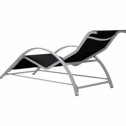 Maison Exclusive - Chaises longues lot de 2 avec table aluminium noir Clearance