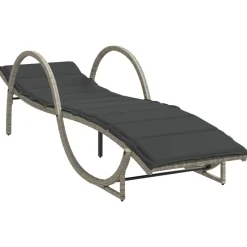 Maison Exclusive Bains De Soleil, Transats Et Hamacs | - Chaises longues de jardin table à thé 3 pcs résine tressée noir