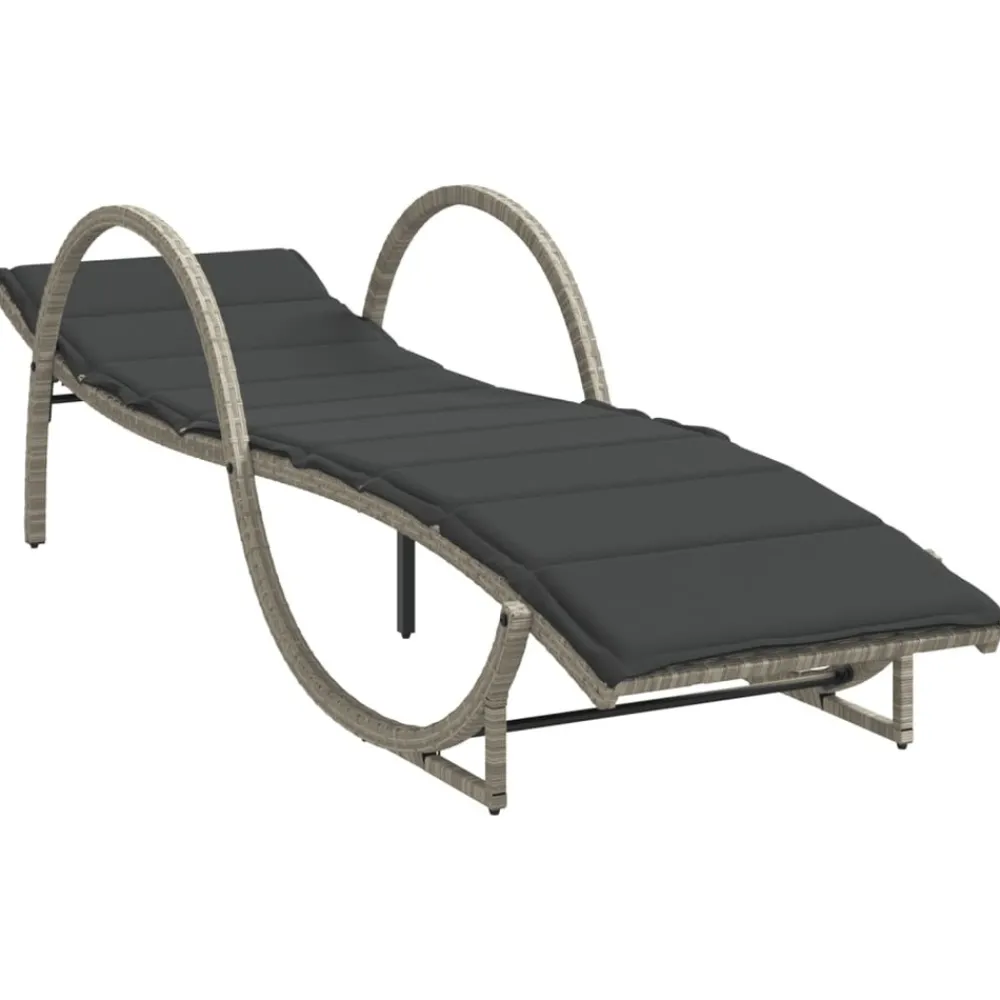 Maison Exclusive Bains De Soleil, Transats Et Hamacs | - Chaises longues de jardin table à thé 3 pcs résine tressée noir