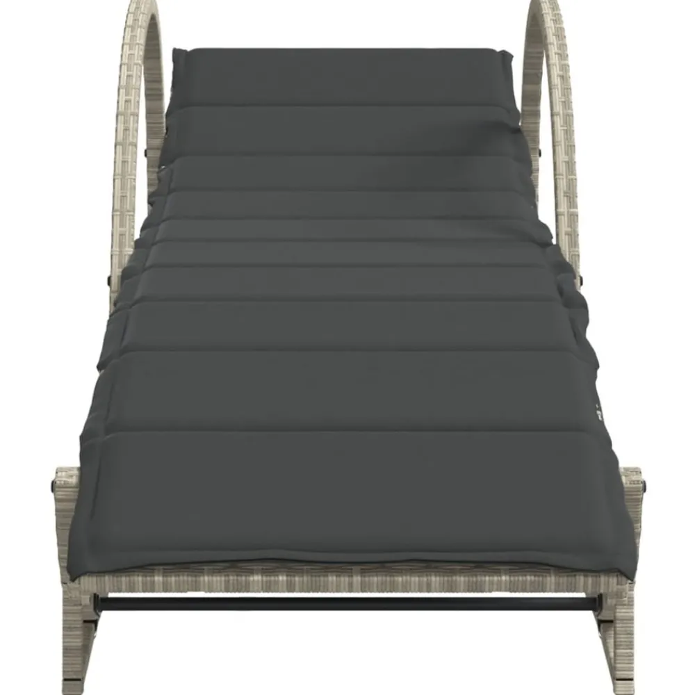 Maison Exclusive Bains De Soleil, Transats Et Hamacs | - Chaises longues de jardin table à thé 3 pcs résine tressée noir