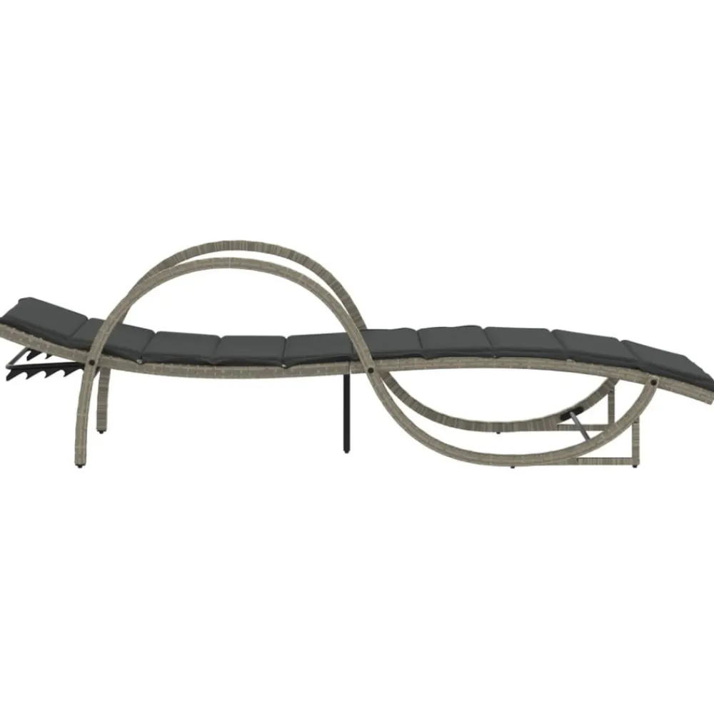 Maison Exclusive Bains De Soleil, Transats Et Hamacs | - Chaises longues de jardin table à thé 3 pcs résine tressée noir