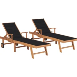 Maison Exclusive Bains De Soleil, Transats Et Hamacs | - Chaises longues avec coussins lot de 2 beige résine tressée