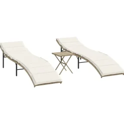 Maison Exclusive Bains De Soleil, Transats Et Hamacs | - Chaises longues bleu foncé bois d'acacia solide et tissu