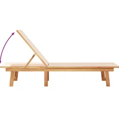 Maison Exclusive - Chaises longues lot de 2 table crème bois d'acacia et textilène Clearance