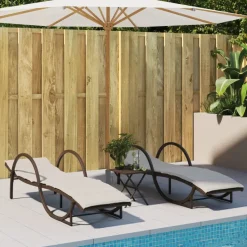 Maison Exclusive Bains De Soleil, Transats Et Hamacs | - Chaises longues avec repose-pied 2 pcs résine tressée marron