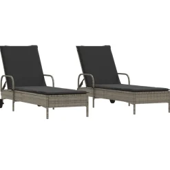 Maison Exclusive Bains De Soleil, Transats Et Hamacs | - Chaises longues pliables 2 pcs vert textilène