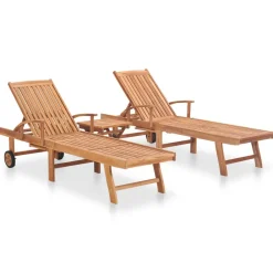 Maison Exclusive Bains De Soleil, Transats Et Hamacs | - Chaises longues lot de 2 cire marron bois massif de pin