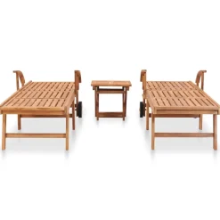 Maison Exclusive Bains De Soleil, Transats Et Hamacs | - Chaises longues lot de 2 cire marron bois massif de pin
