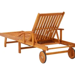 Maison Exclusive - Chaises longues lot de 2 avec table et coussins acacia solide Online