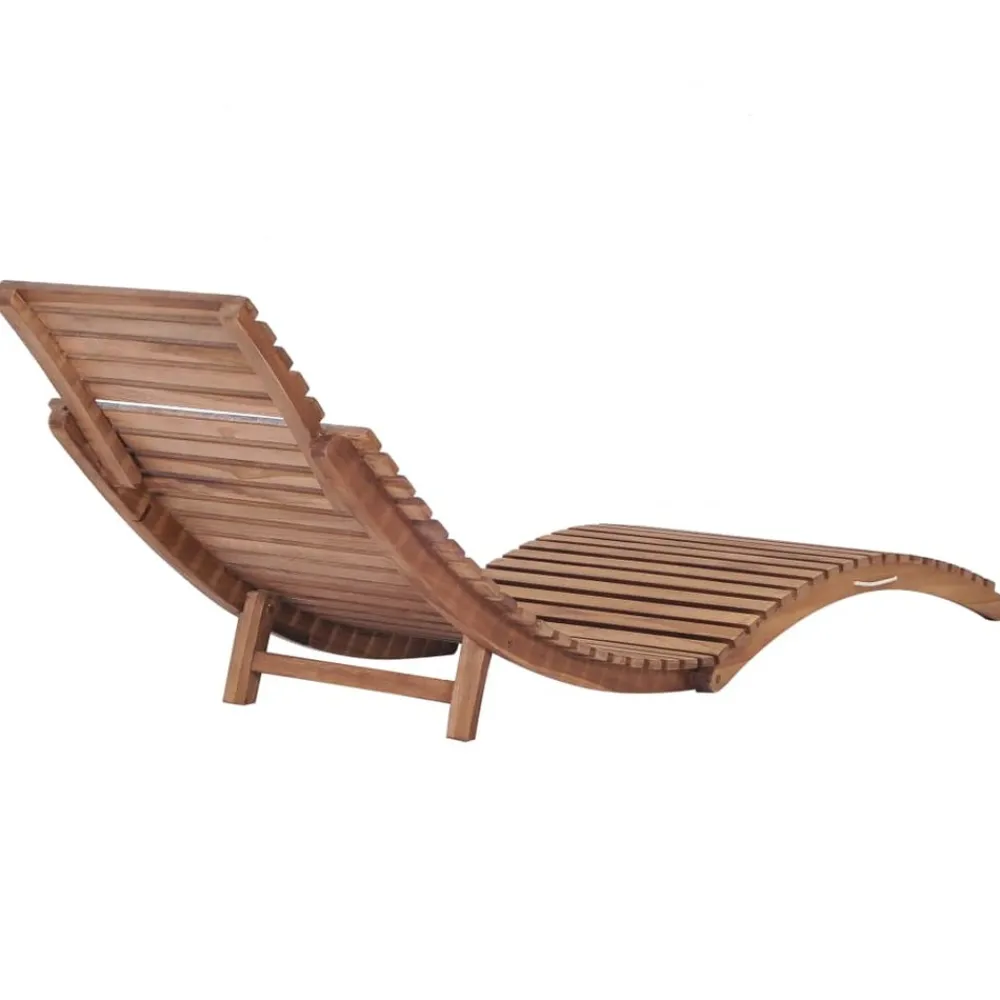 Maison Exclusive - Chaises longues pliables lot de 2 bois de teck solide Sale