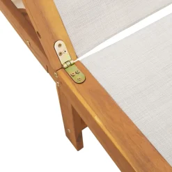 Maison Exclusive - Chaises longues lot de 2 table gris bois d'acacia et textilène Clearance