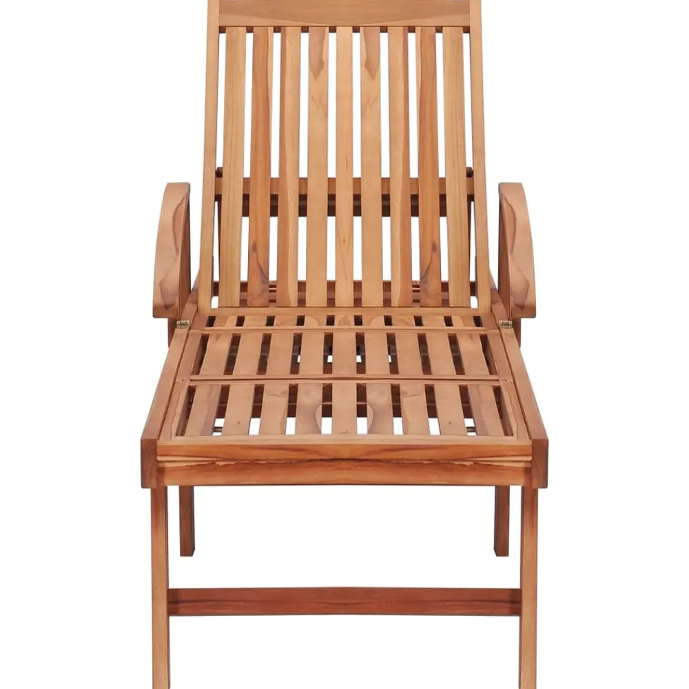 Maison Exclusive - Chaises longues lot de 2 avec coussin beige bois de teck solide Best