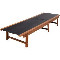 Maison Exclusive - Chaises longues lot de 2 et table bois d'acacia et textilène