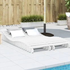 Maison Exclusive Bains De Soleil, Transats Et Hamacs | - Chaises longues lot de 2 blanc 205x60x31,5cm bois massif de pin