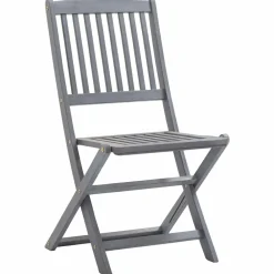 Maison Exclusive Tables Et Chaises De Jardin | - Chaises pliables de jardin avec coussins lot de 8 teck solide