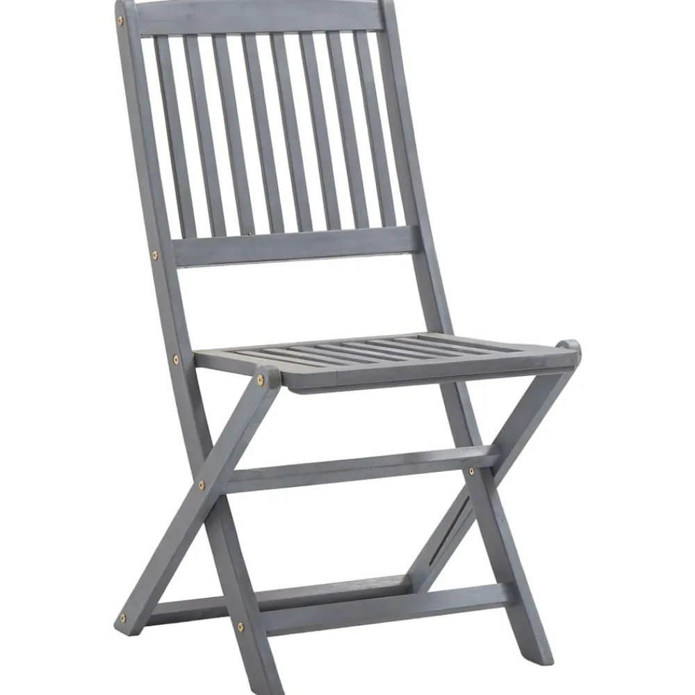 Maison Exclusive Tables Et Chaises De Jardin | - Chaises pliables de jardin avec coussins lot de 8 teck solide