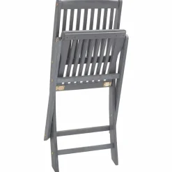 Maison Exclusive Tables Et Chaises De Jardin | - Chaises pliables de jardin avec coussins lot de 8 teck solide