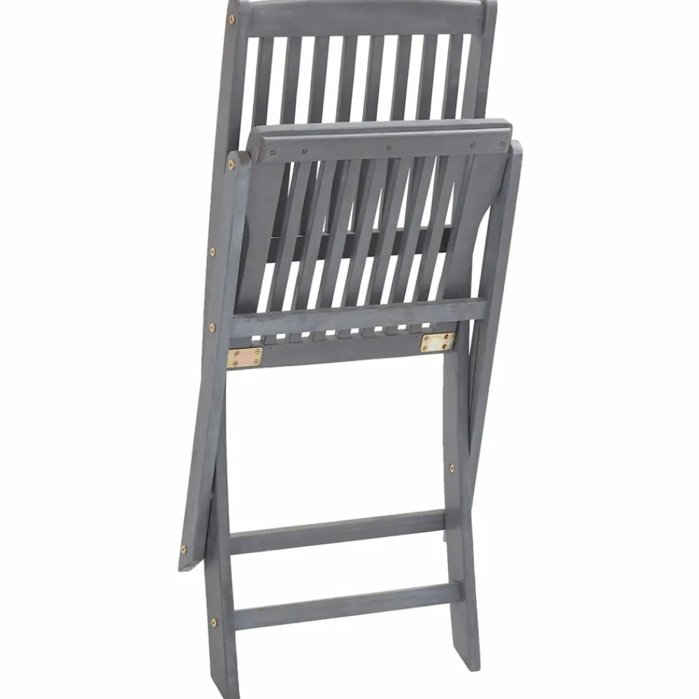 Maison Exclusive Tables Et Chaises De Jardin | - Chaises pliables de jardin avec coussins lot de 8 teck solide