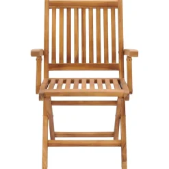 Maison Exclusive Tables Et Chaises De Jardin | - Chaises pliables de jardin avec coussins lot de 8 teck solide