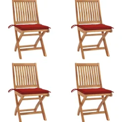 Maison Exclusive Tables Et Chaises De Jardin | - Chaises pliables d'extérieur lot de 2 bois d'acacia solide