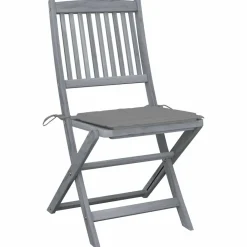 Maison Exclusive Tables Et Chaises De Jardin | - Chaises pliables d'extérieur lot de 6 et coussins bois d'acacia