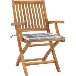 Maison Exclusive Tables Et Chaises De Jardin | - Chaises pliables d'extérieur lot de 2 et coussins bois d'acacia