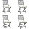 Maison Exclusive Tables Et Chaises De Jardin | - Chaises pliables de jardin avec coussins lot de 6 bois de teck
