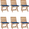 Maison Exclusive Tables Et Chaises De Jardin | - Chaises pliables d'extérieur lot de 6 bois d'acacia solide