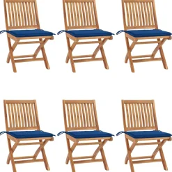 Maison Exclusive Tables Et Chaises De Jardin | - Chaises pliables d'extérieur lot de 6 bois d'acacia solide
