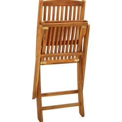 Maison Exclusive Tables Et Chaises De Jardin | - Chaises pliables d'extérieur lot de 6 bois d'acacia solide