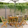 Maison Exclusive Tables Et Chaises De Jardin | - Chaises pliables d'extérieur lot de 8 et coussins bois d'acacia