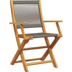 Maison Exclusive Tables Et Chaises De Jardin | - Chaises pliables d'extérieur lot de 8 et coussins bois d'acacia